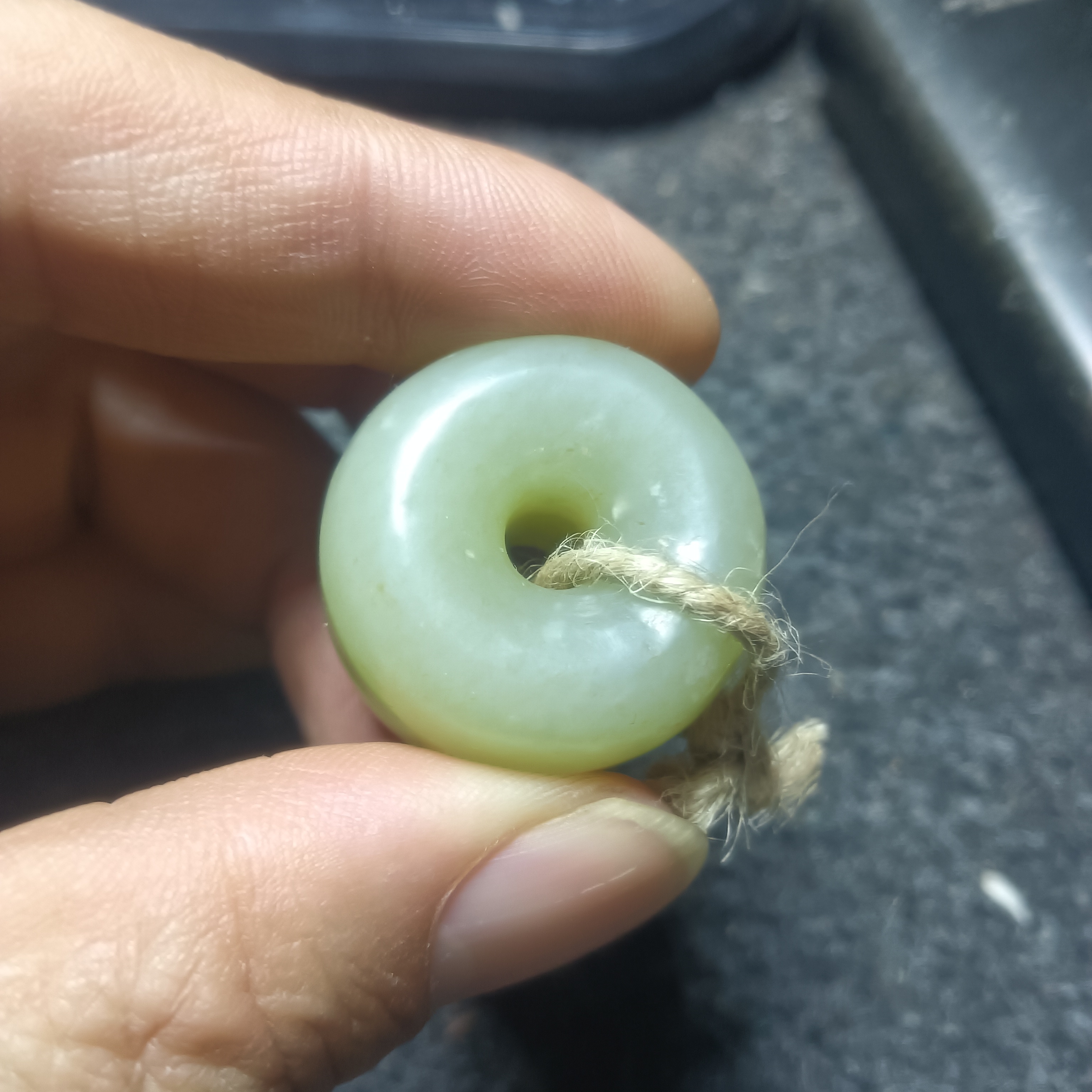 和田玉平安扣吊坠挂件