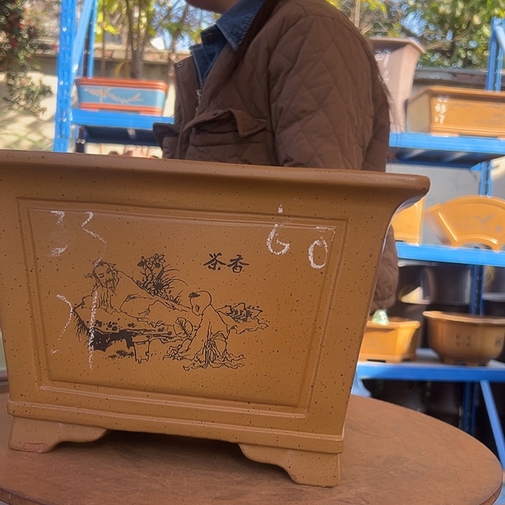 33黄金段四方花盆花盆