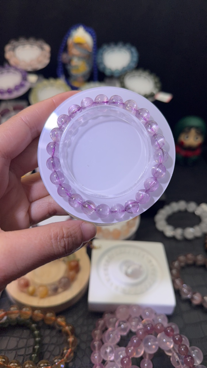 天然紫锂辉手串手链