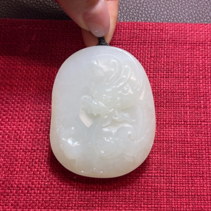 和田玉挂件未镶嵌龙
