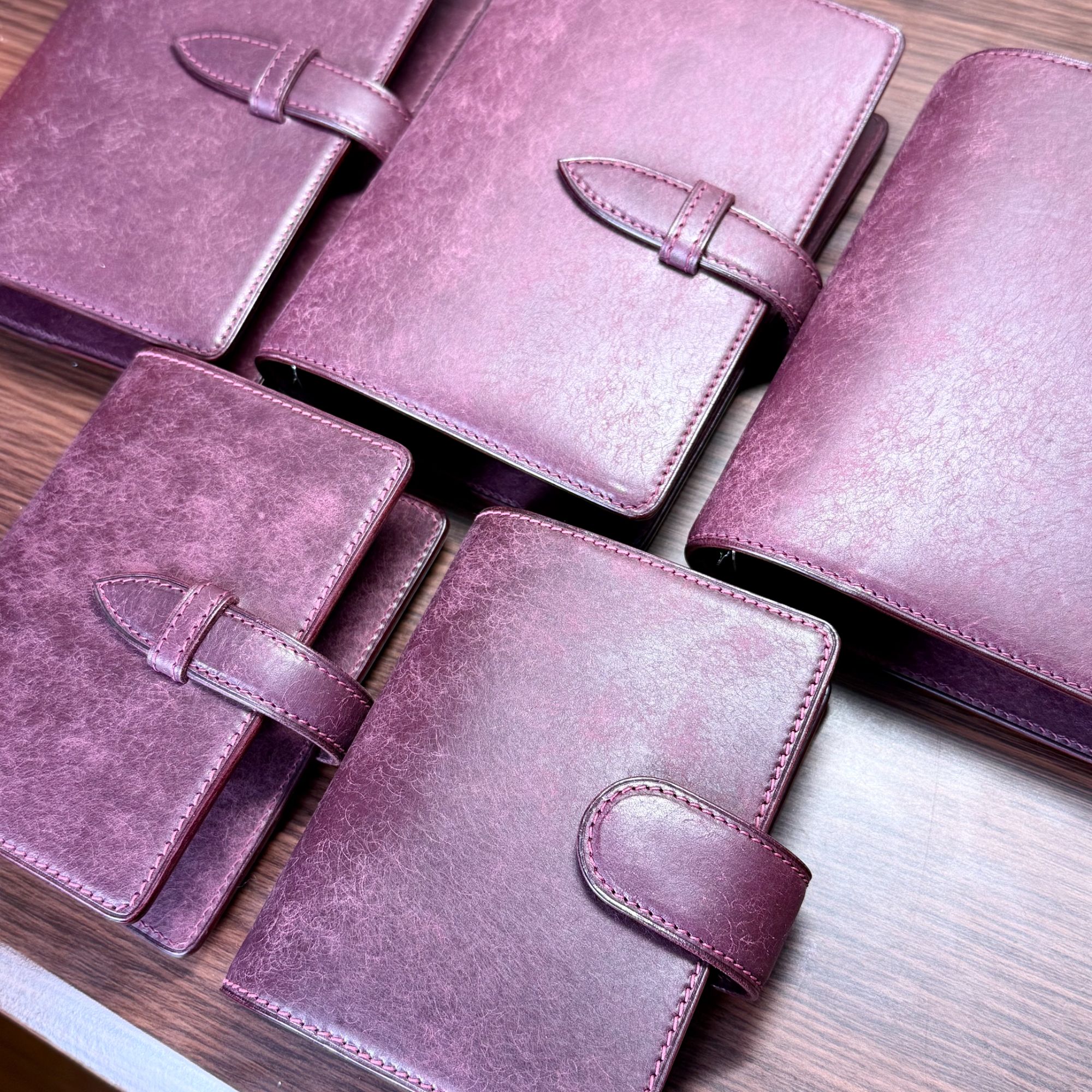 Pueblo破菠萝紫色真皮手账本