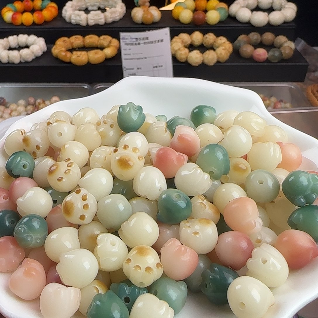 吊坠菩提根/象牙果卡12炭烤多宝猫爪20颗➕10颗备用珠