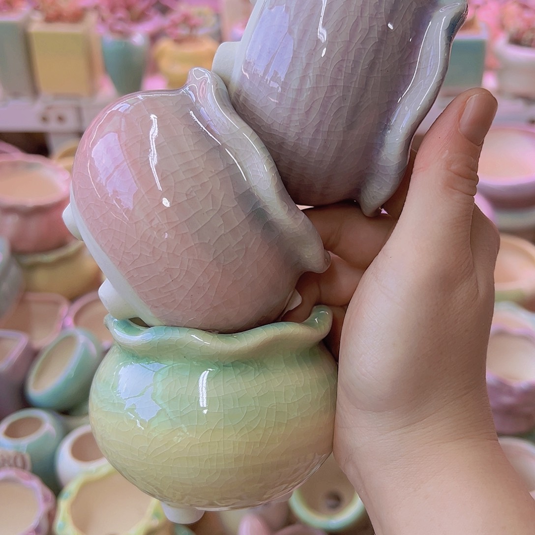 陶瓷花盆当场满12包邮