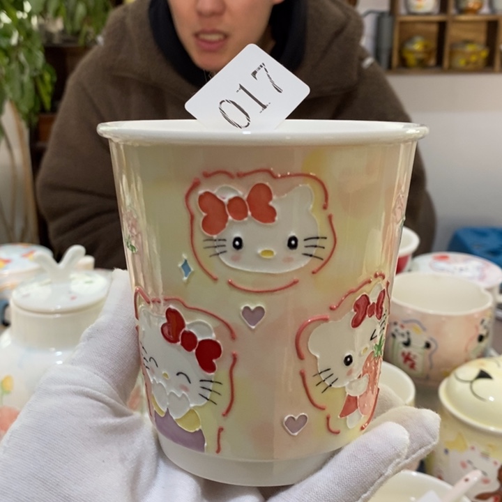 杯景德镇釉下彩手绘