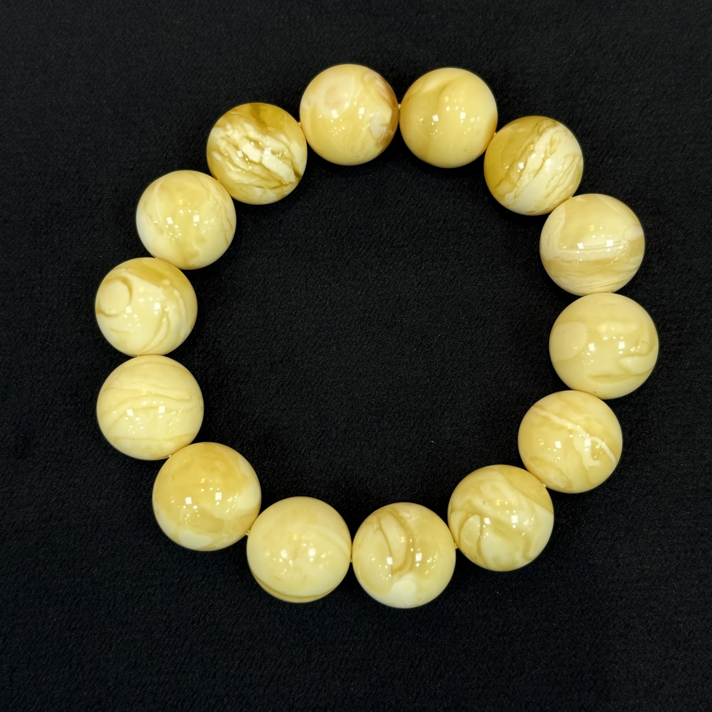 白蜡素圈国风设计手串