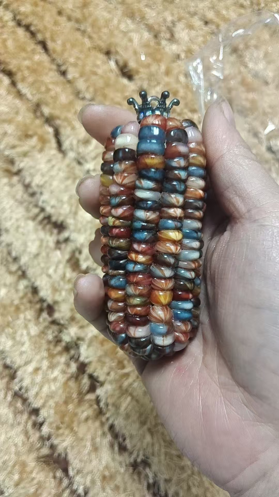 文玩玉米摆件迷你彩色精致工艺品创意，直播间一物一拍，看好下单。