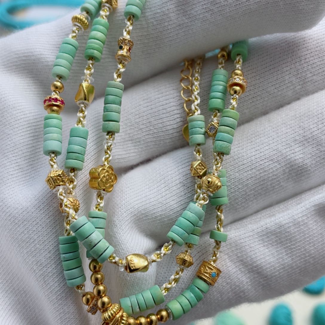 绿松石珠宝奇石足金镶嵌