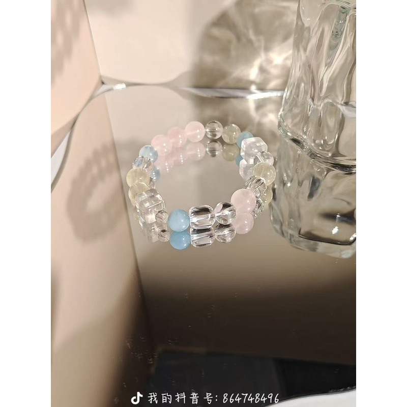 【糖果超甜】天然水晶设计款手串-Y159多样性发其一