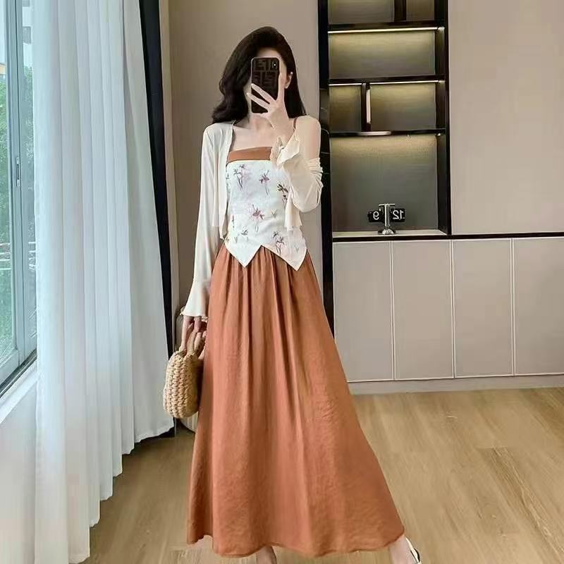 786-836夏款显瘦碎花泡泡袖气质公主时尚设计师法式连衣裙裙子