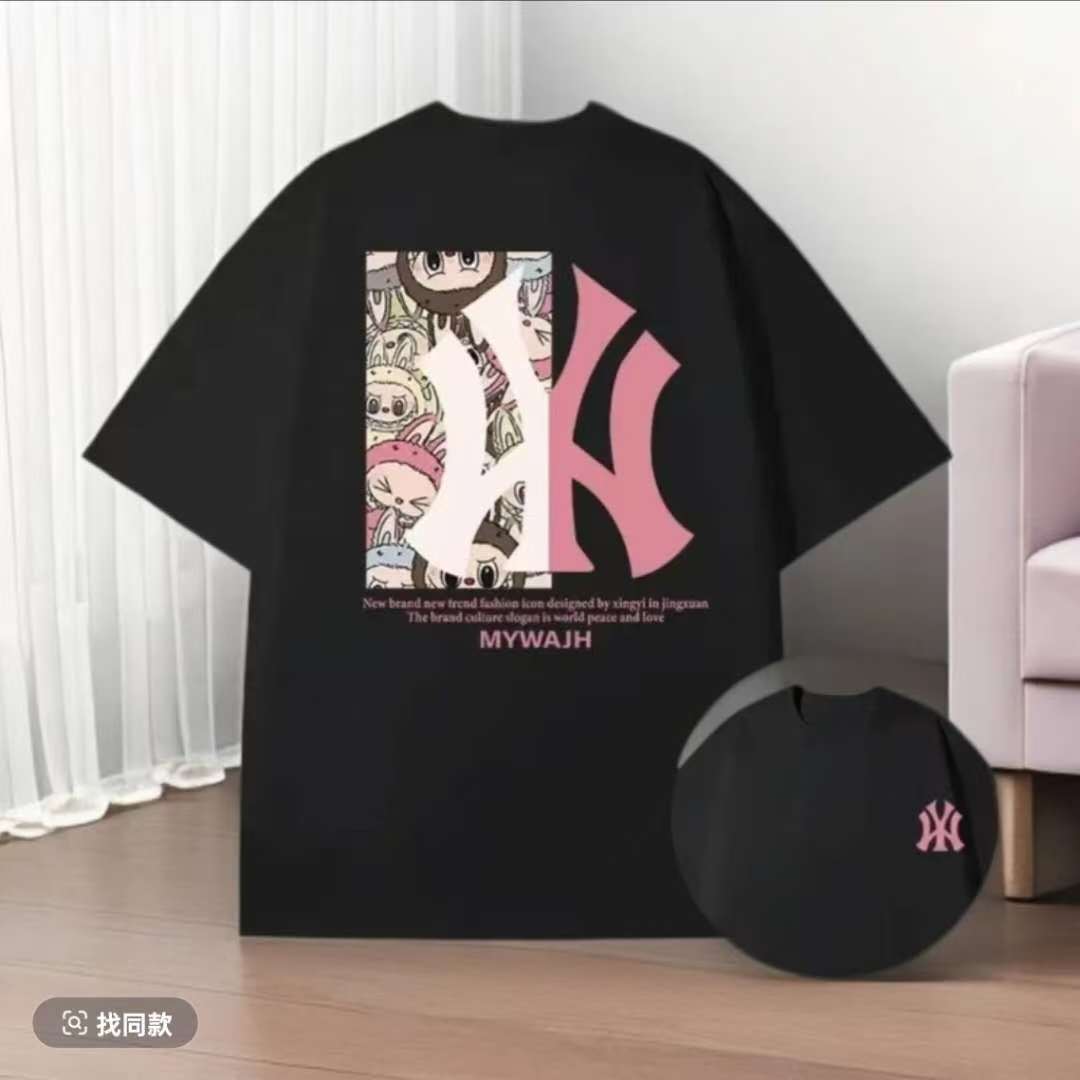 B粉丝 【一折福利】运动夏季潮牌男女同款百搭圆领T恤