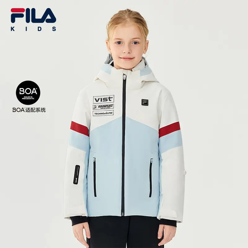FILAKIDS秋冬斐乐儿童防泼水女童中大童滑雪服外套K12G543934F