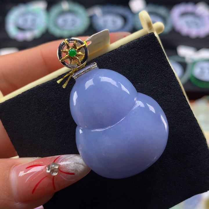 翡翠手链18K金镶嵌翡翠