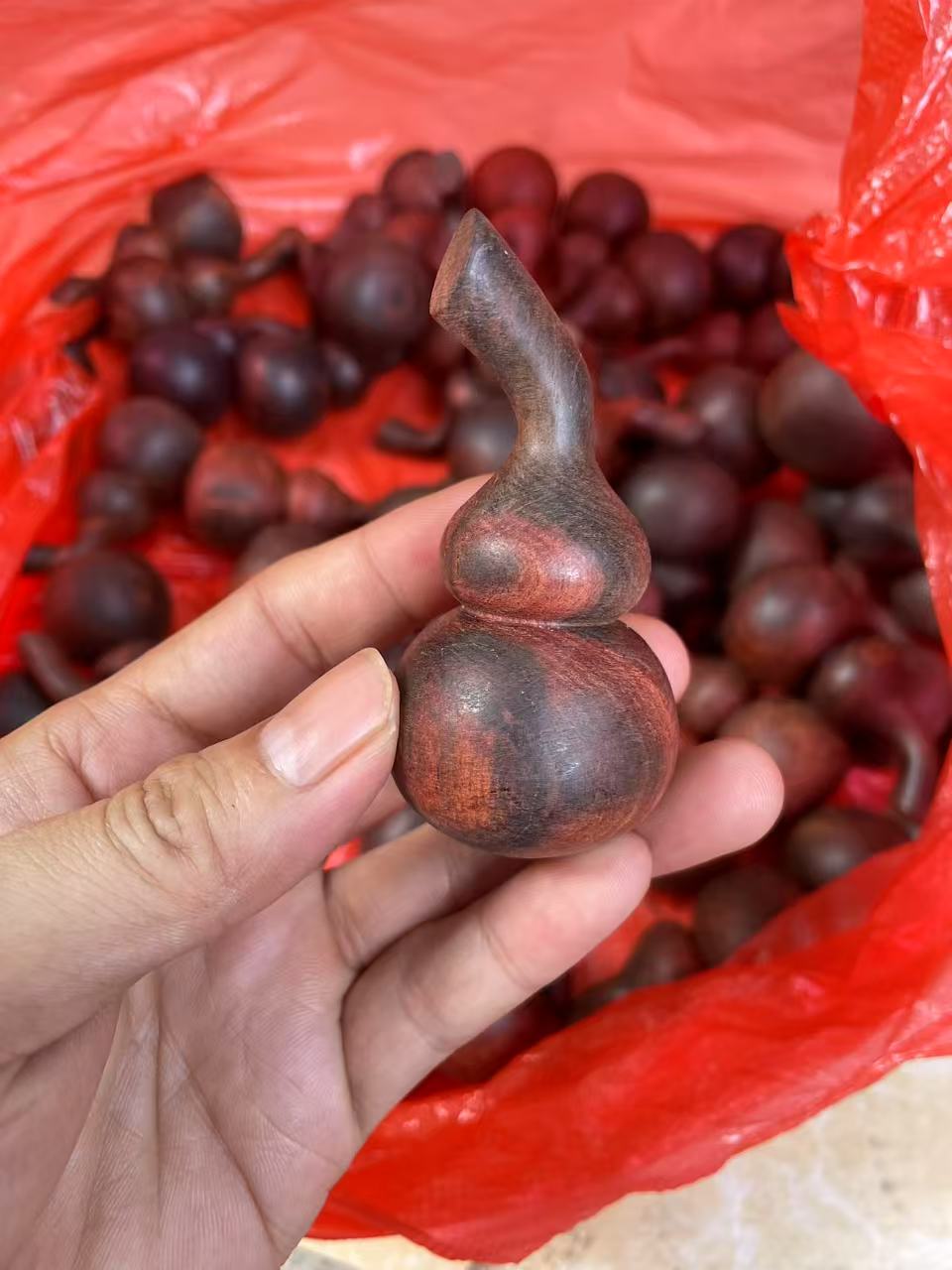 实木小葫芦手把件挂件