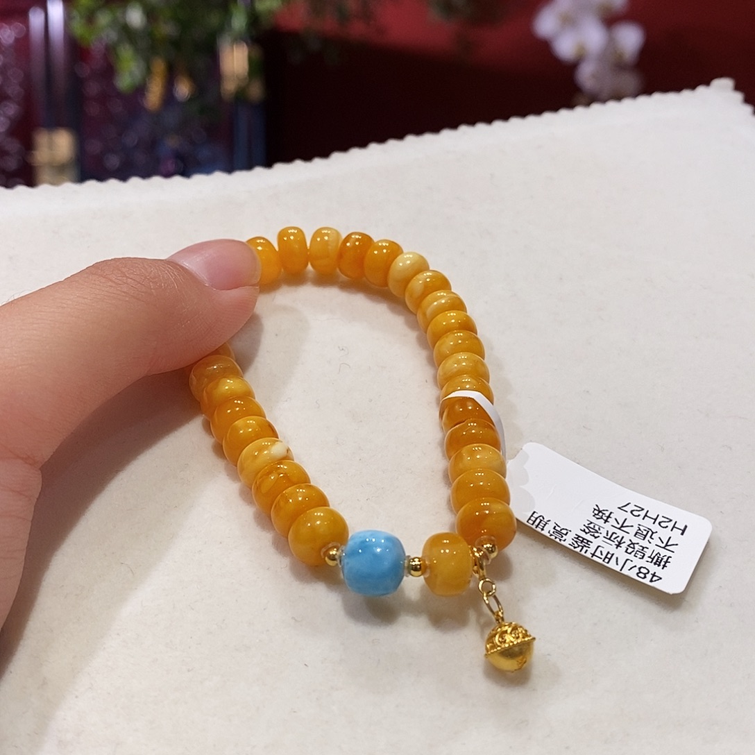 蜜蜡未镶嵌手绳蜜蜡