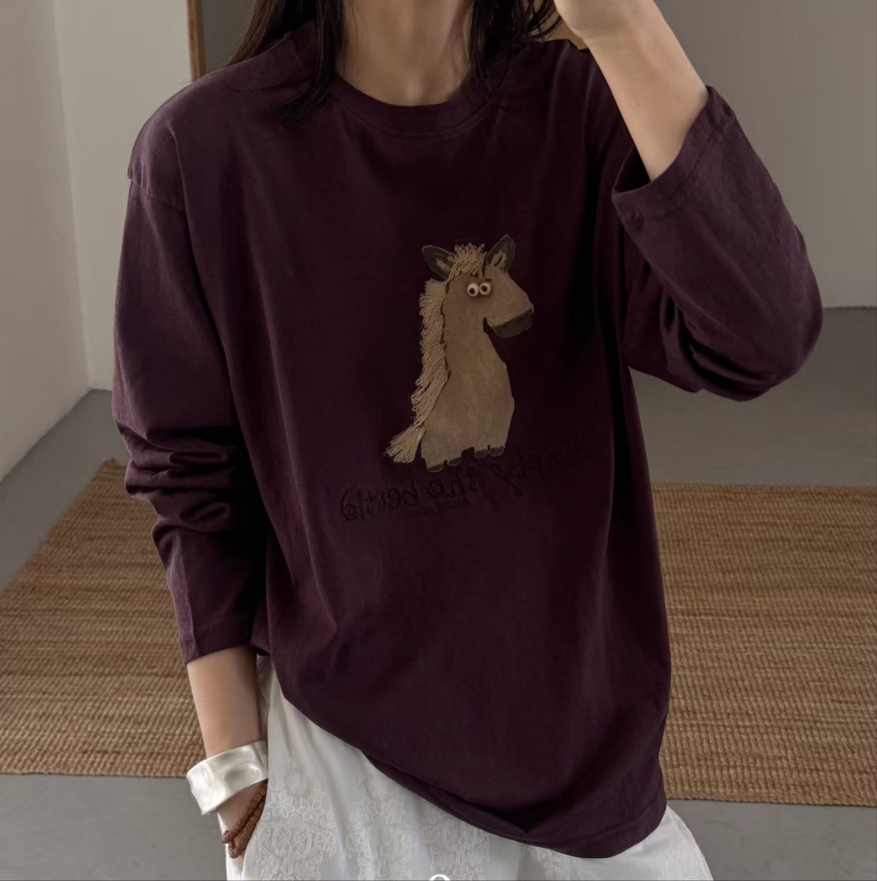 防晒小马图案长袖