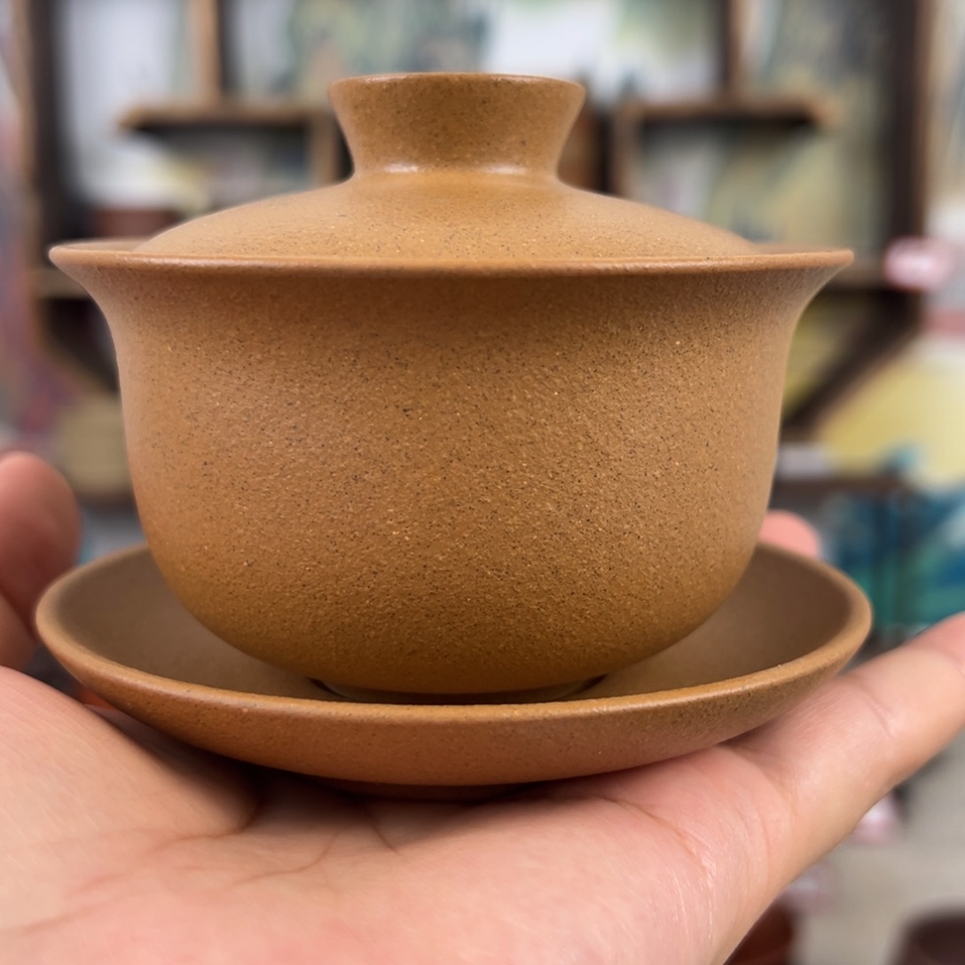 紫砂茶杯拙器甄选，纯原本矿。