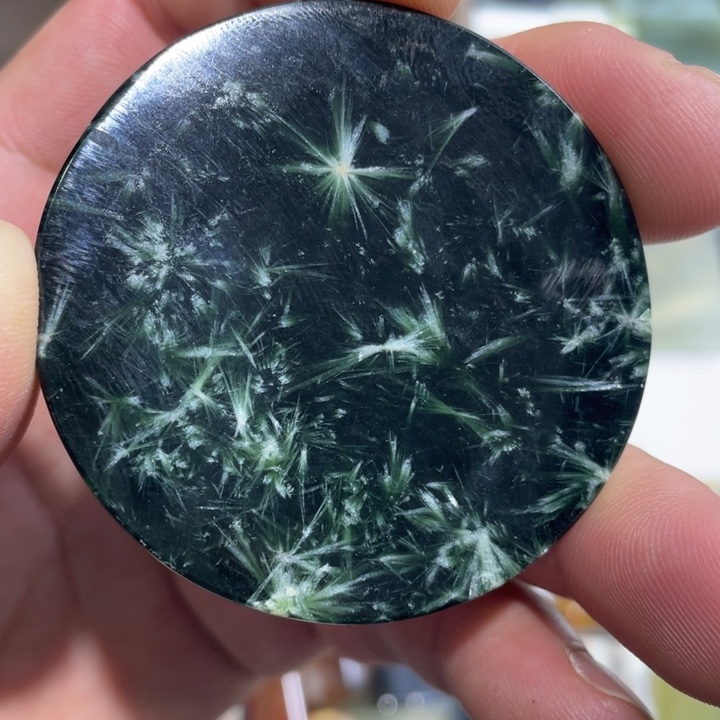 蛇纹石玉未镶嵌天然花玉平安无事牌