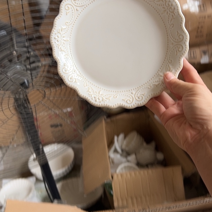 瓷片默认瑕疵商品新款3个浮雕盘子