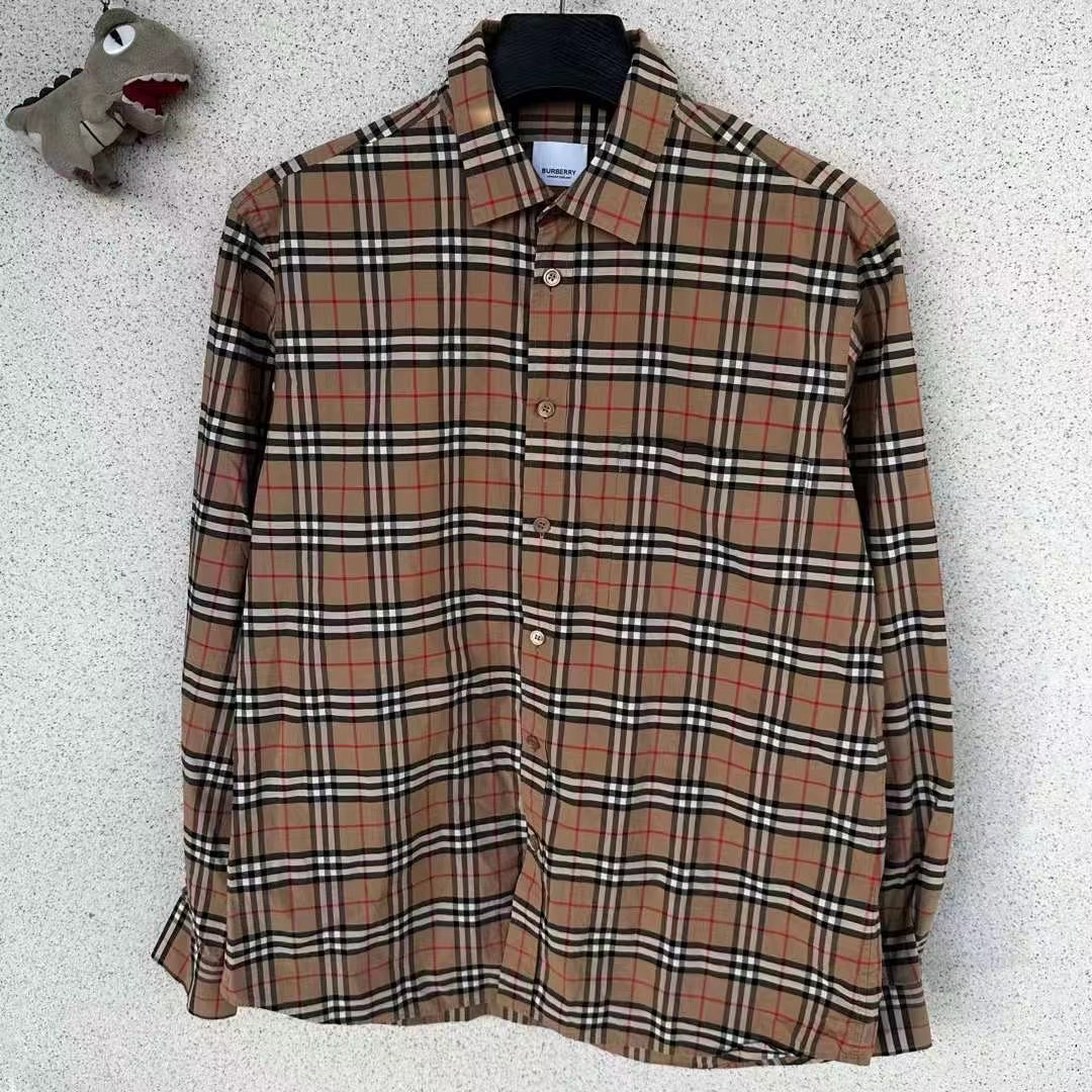 99新 BURBERRY/博柏利 格纹衬衫/xl码