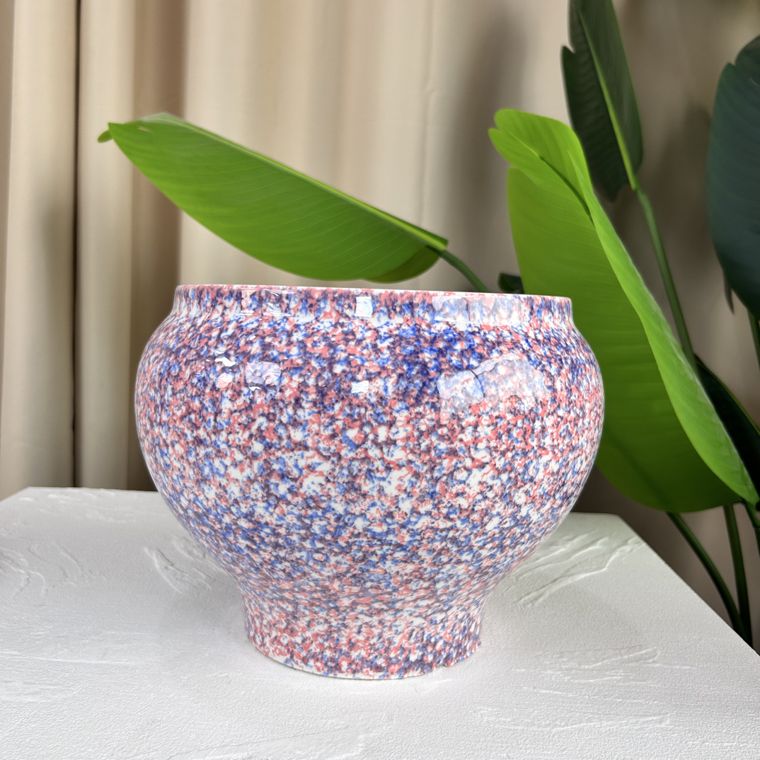 C196口23高21.5手工刷彩鱼尾花盆适合蝴蝶兰千年木等室内外绿植