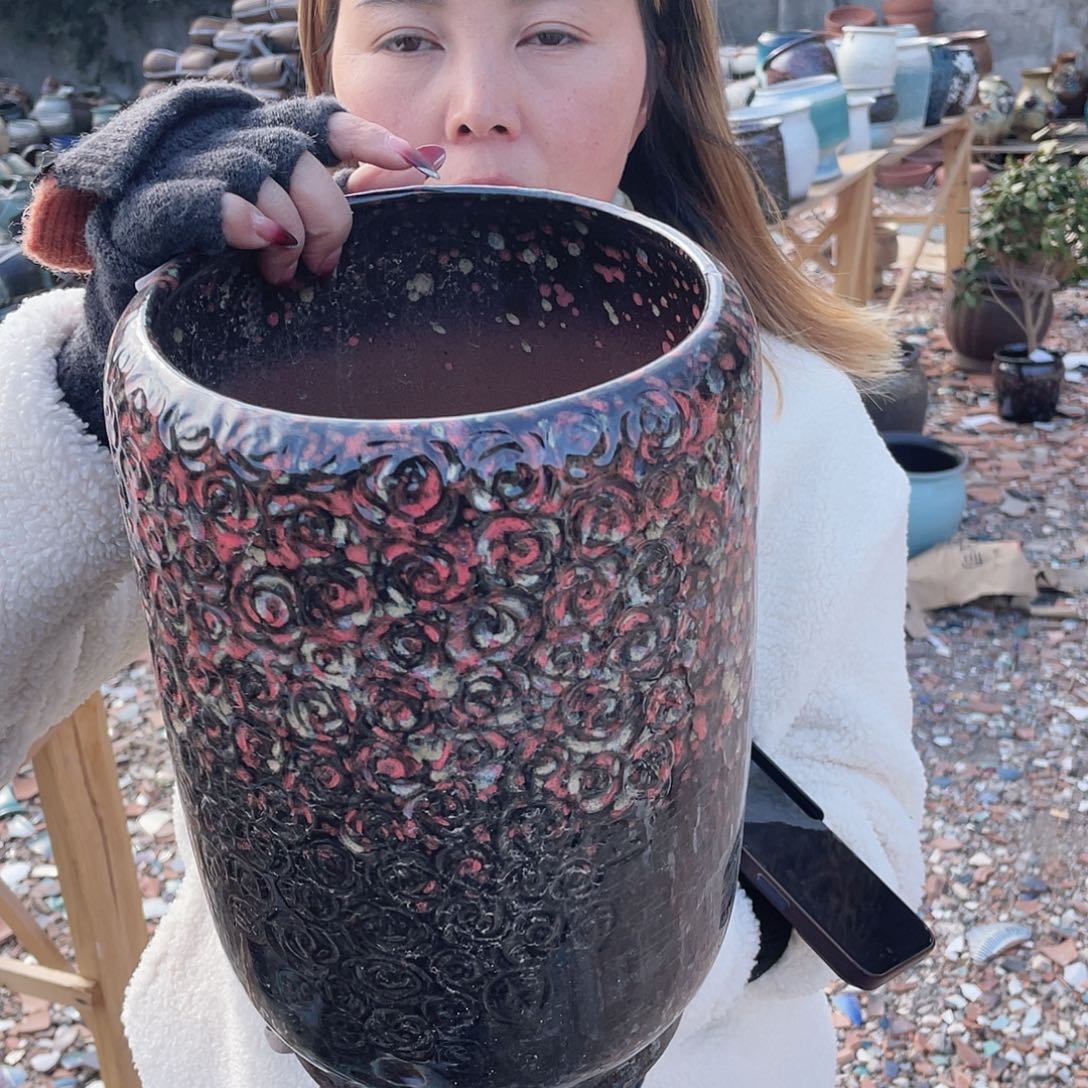 红陶王嫂花盆0130-415