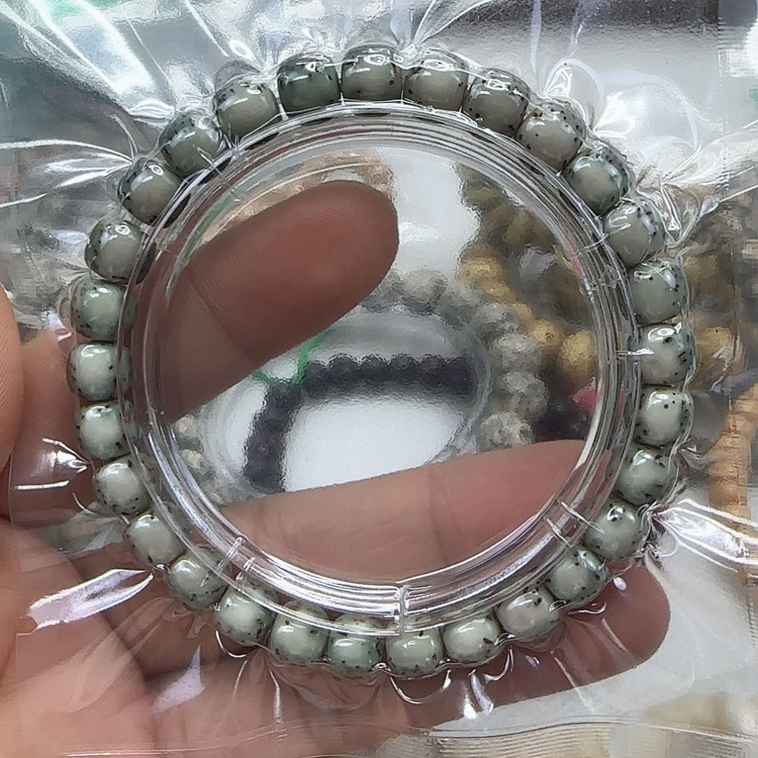星月菩提手串169殿堂半壁留白星月菩提87河豚单圈绿背白肚皮