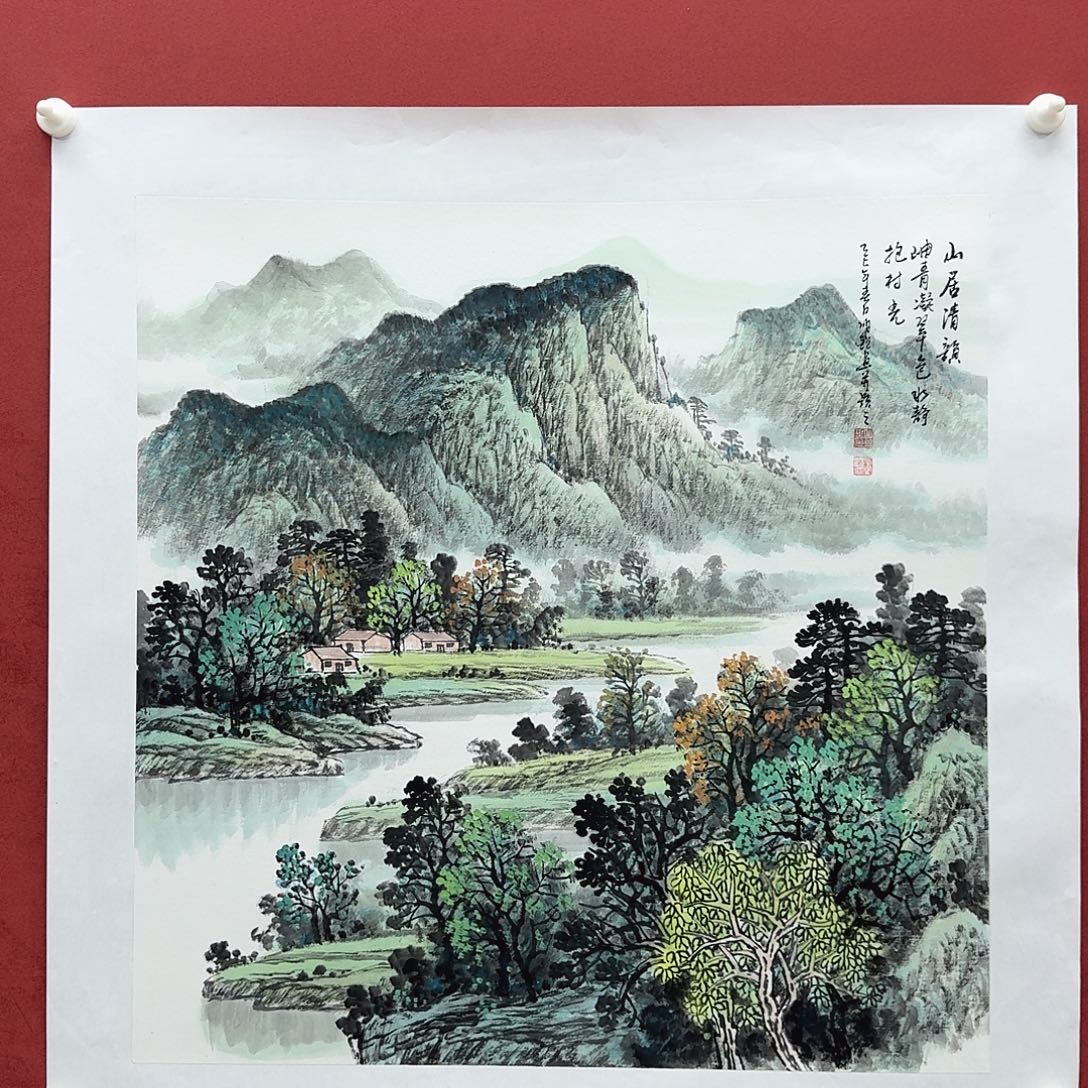 国画国画作品四尺斗方