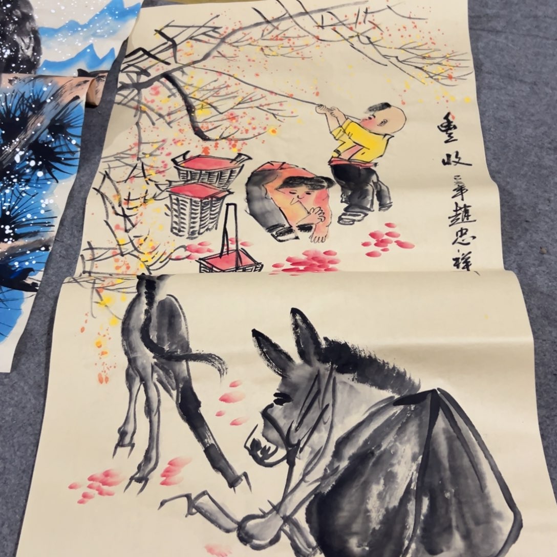 国画国画作品画心一张