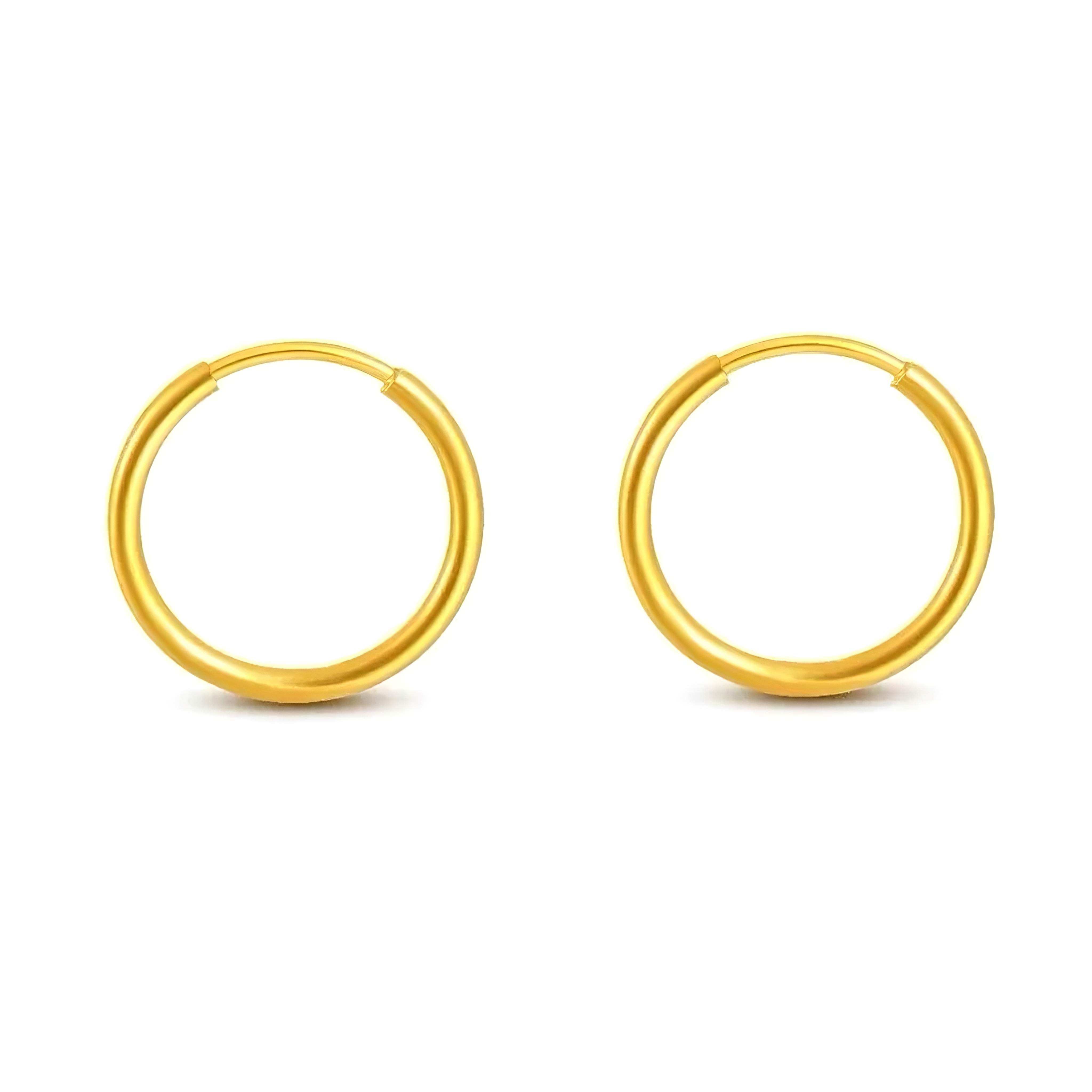 铜合金耳饰 明星同款简约高级百搭素圈耳环（2.5CM）气质时尚光面