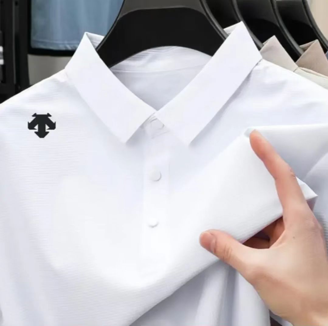 夏季商务D-2025轻奢polo衫无痕舒适百搭黑色T恤短袖时尚短袖