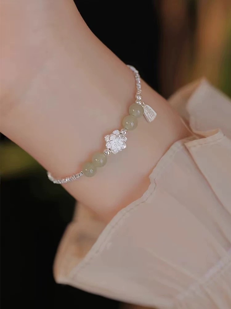 SL-7-碎银色莲花喜乐手链（无礼盒）