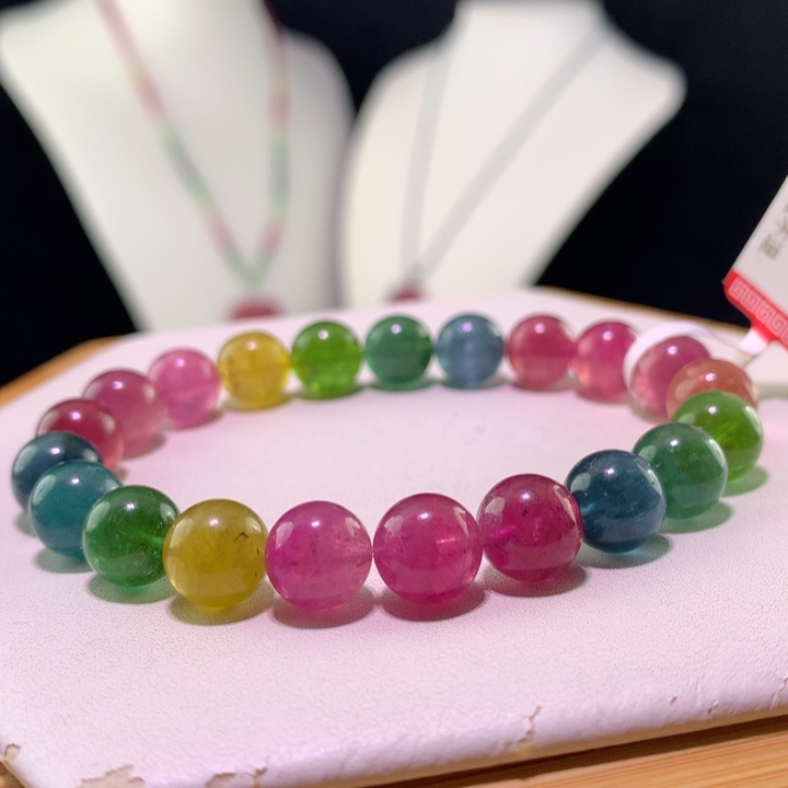 双色碧玺手链未镶嵌