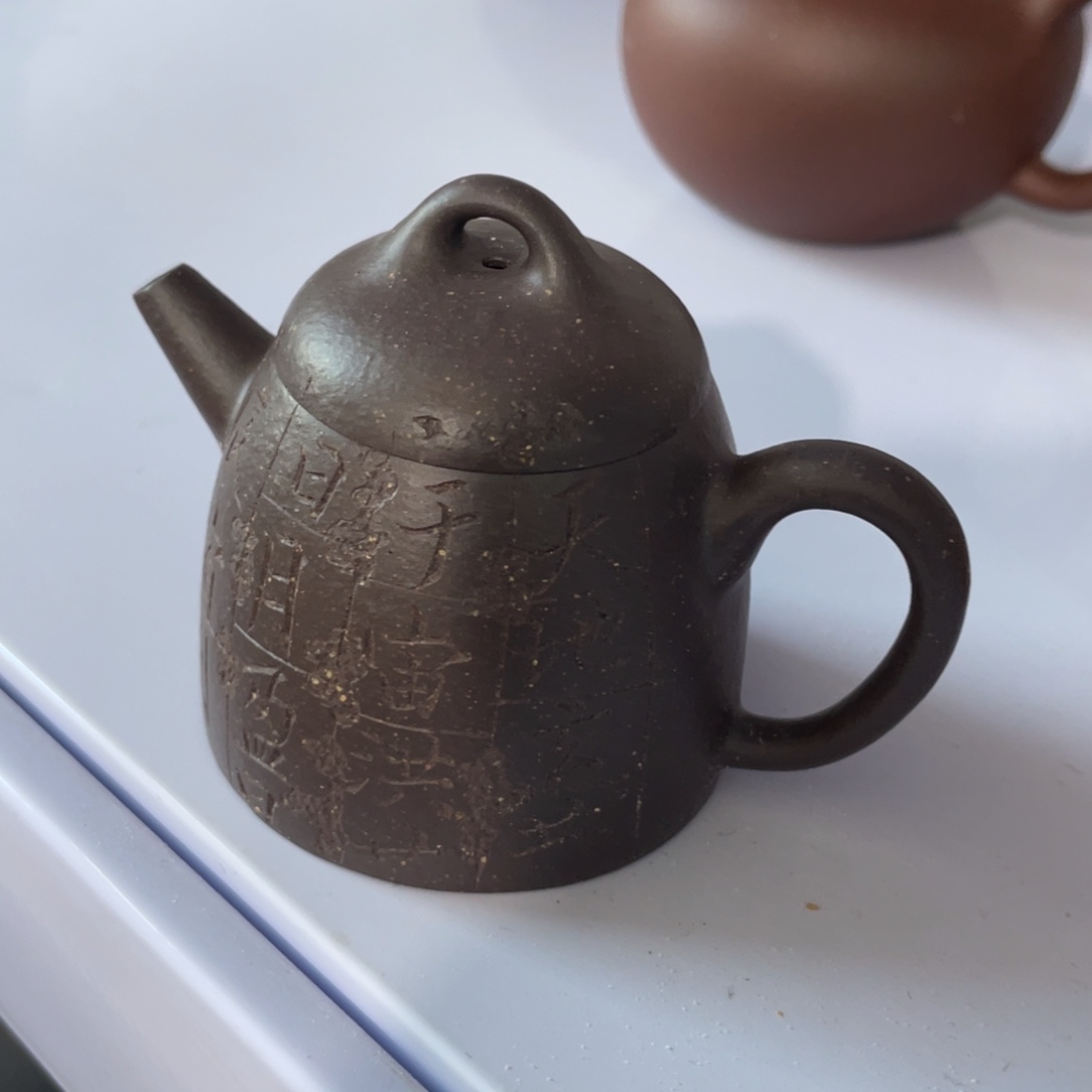 紫砂茶杯蠡墅天青秦权瑕疵处理