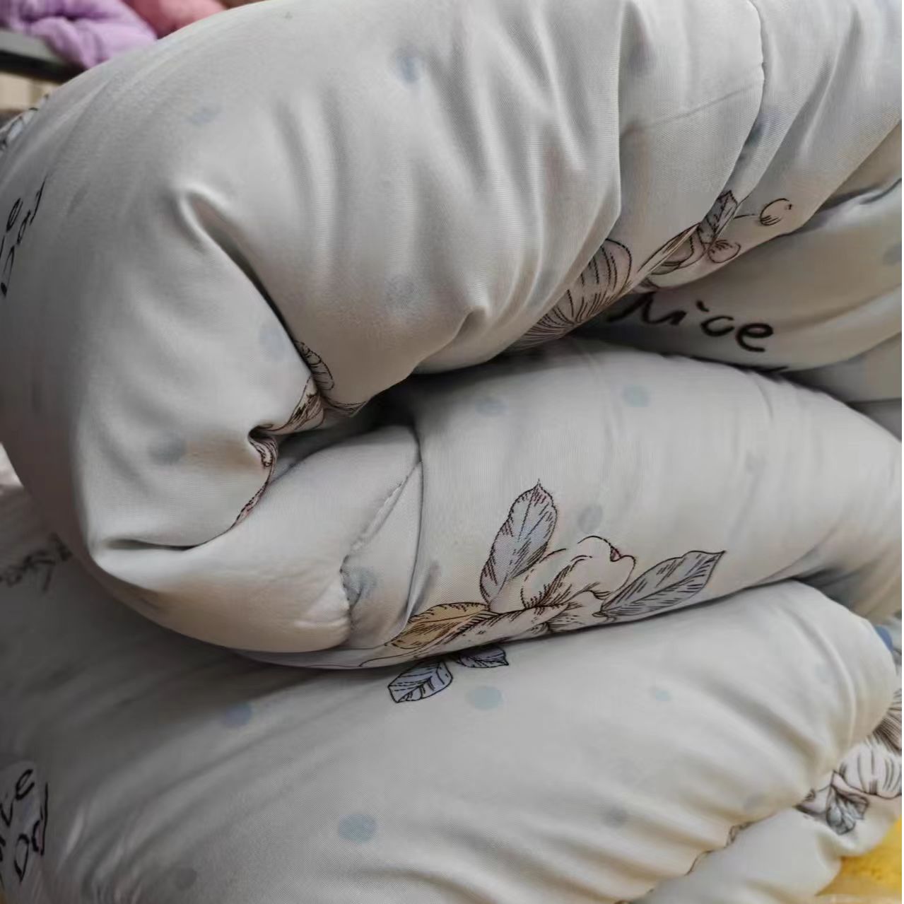 2米*2.3米【蓝莓木槿春秋被】双人加大春秋被