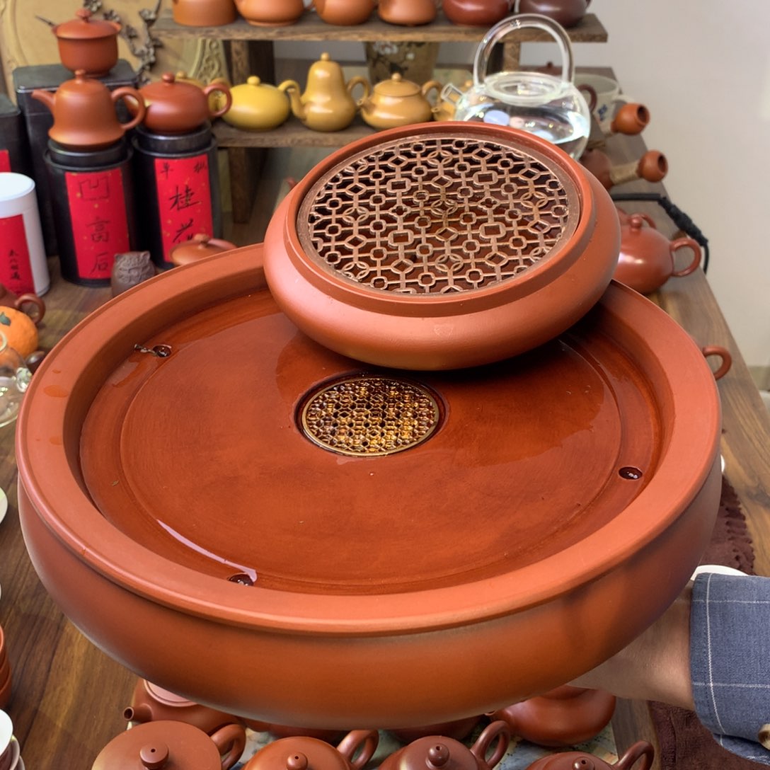 8折破价10.5英寸茶盘+大金属壶承