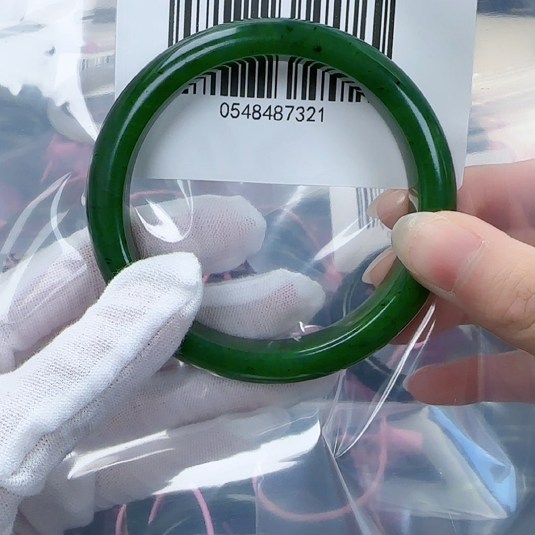 和田玉（碧玉）手镯未镶嵌63