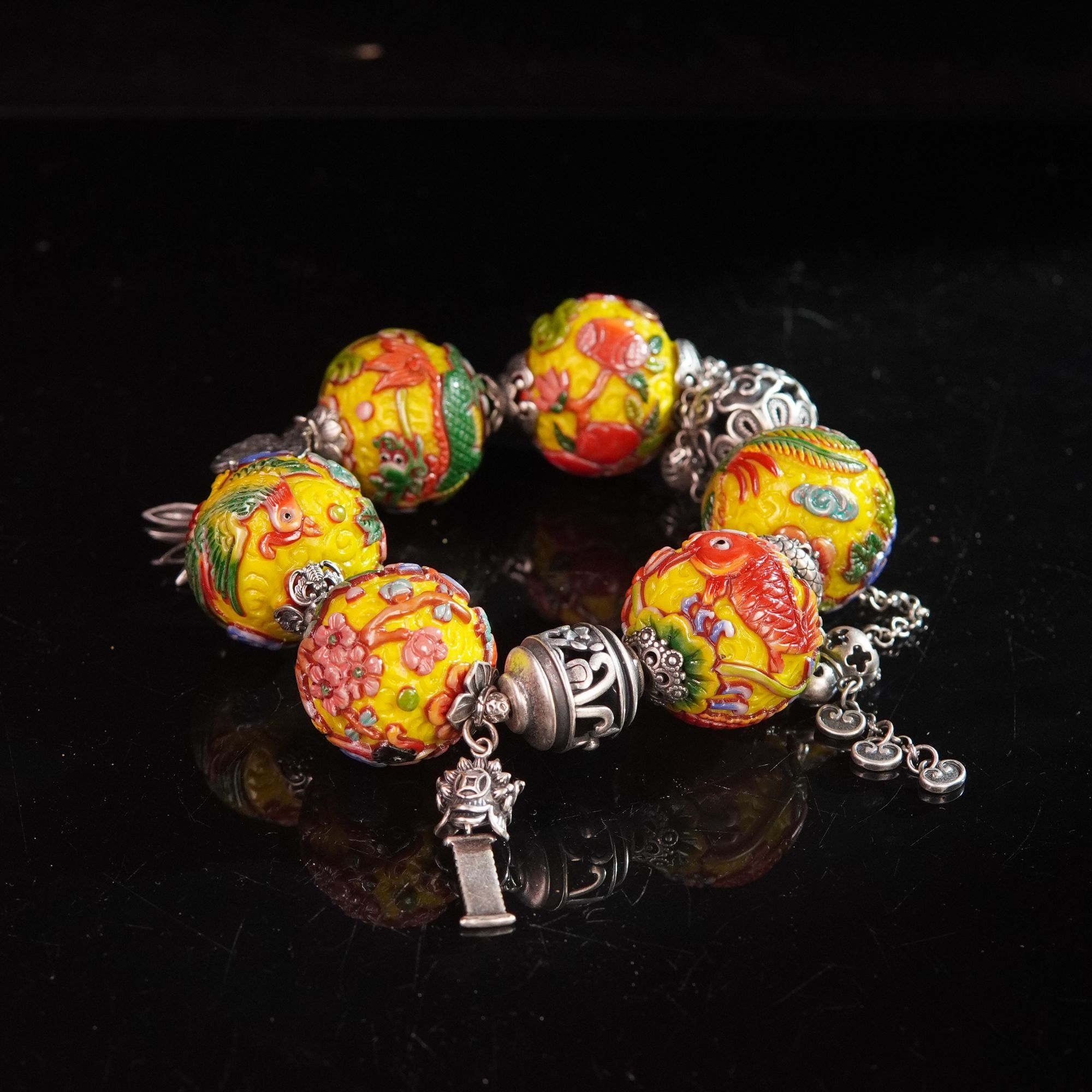 复古百搭国潮国风老琉璃110912