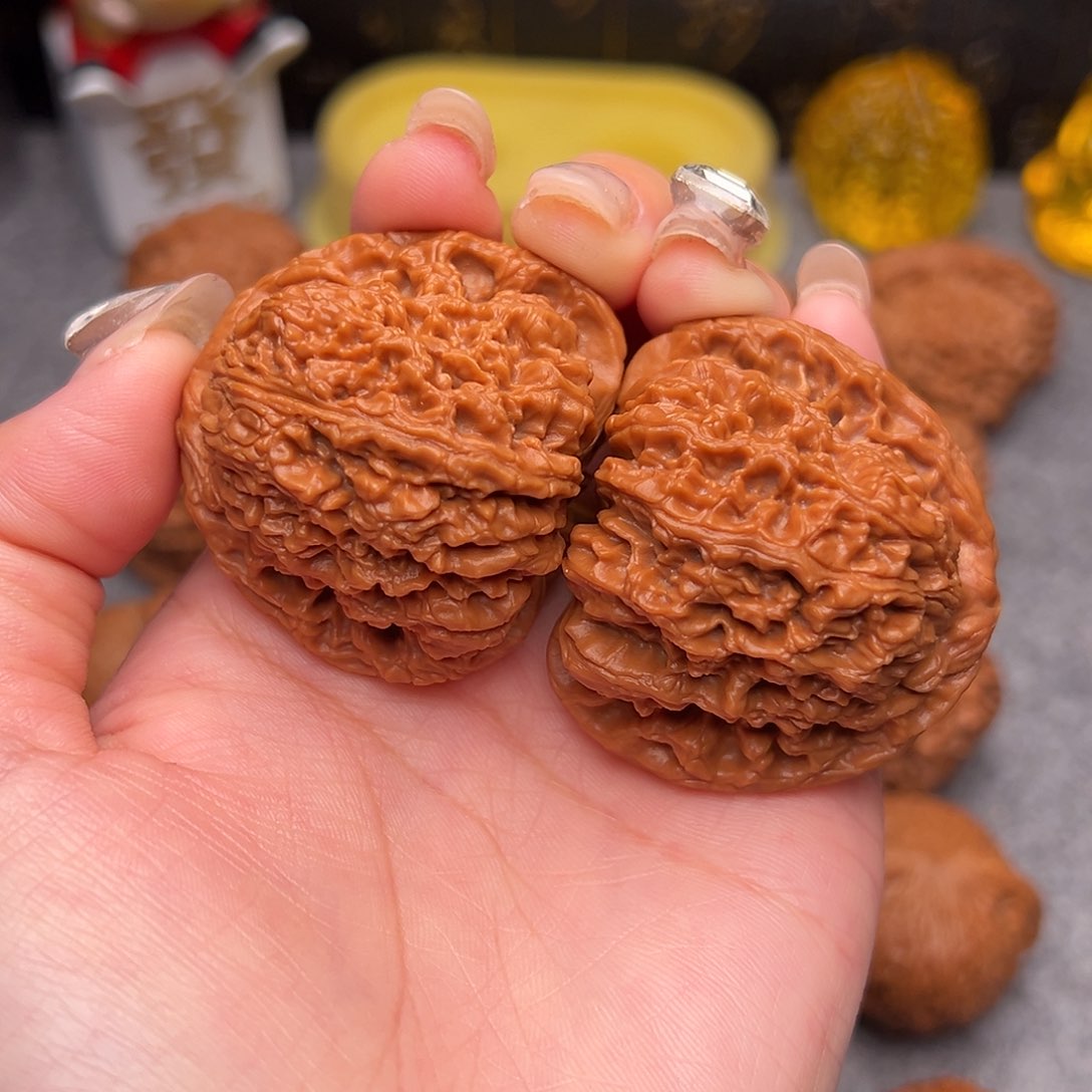 把件文玩核桃毕业精品精配三角疆45+全品48＋