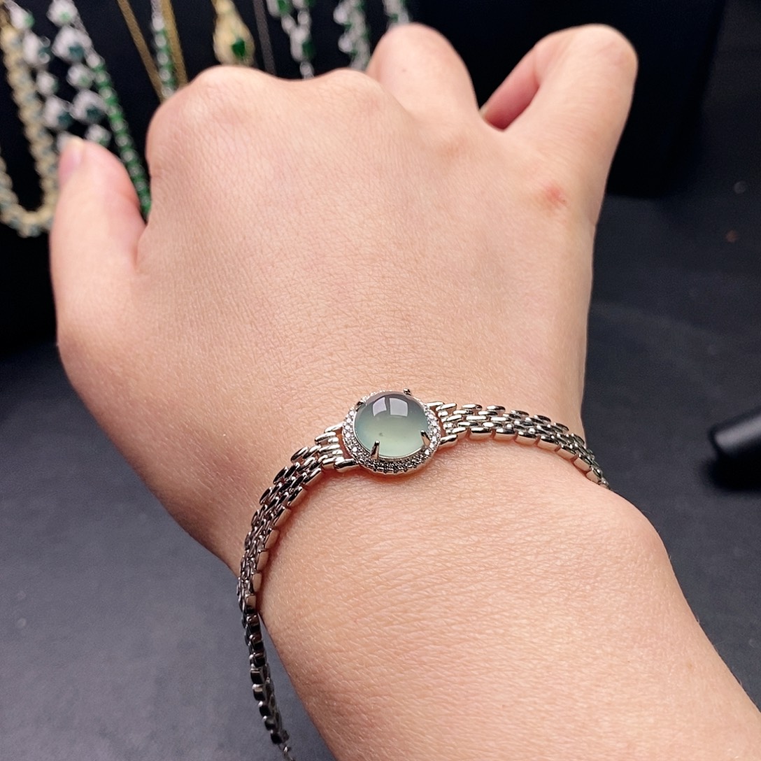 名***阳翡翠银S925镶嵌戒指