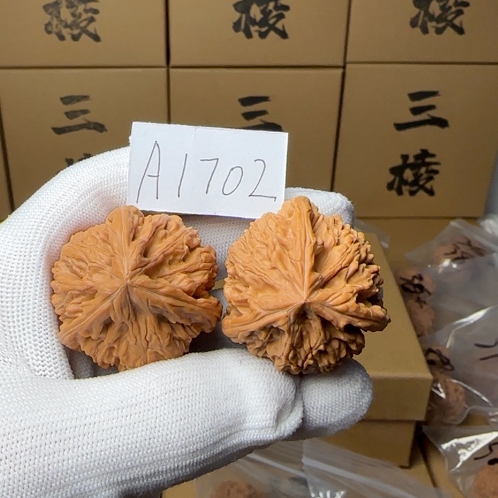 文玩核桃吊坠38尺寸御龙三棱