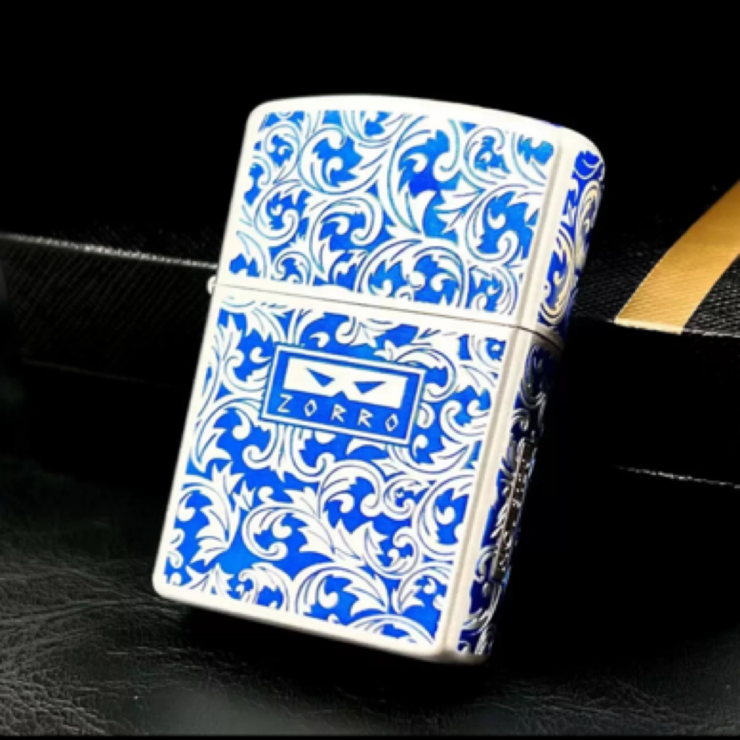 佐罗二代蓝唐草煤油打火机(需自行配油)Z2-1088