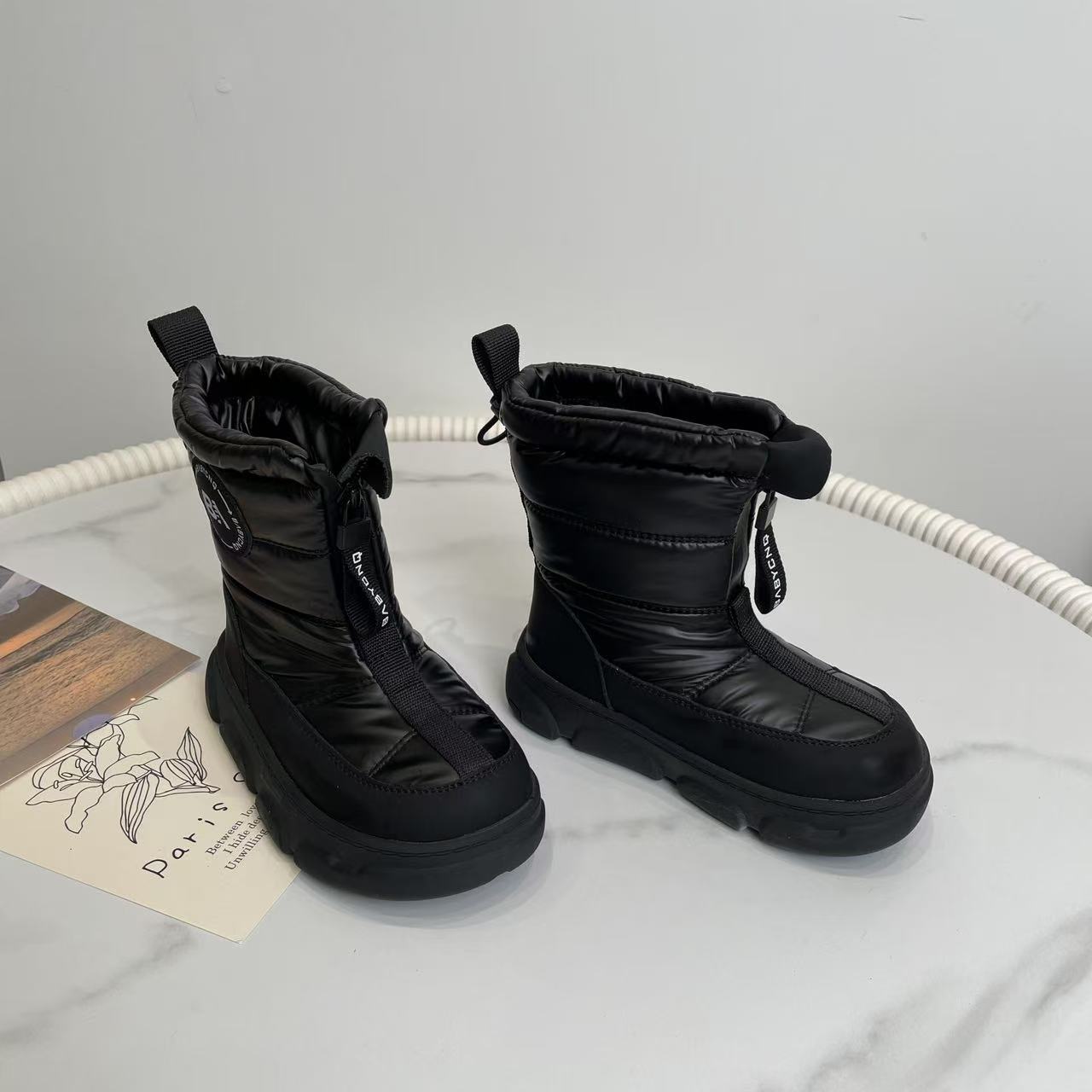 秋冬雪地靴黑色 1637