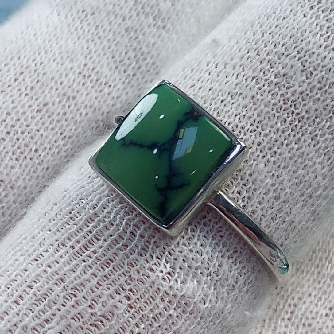 绿松石珠宝奇石银S925镶嵌˗****˗