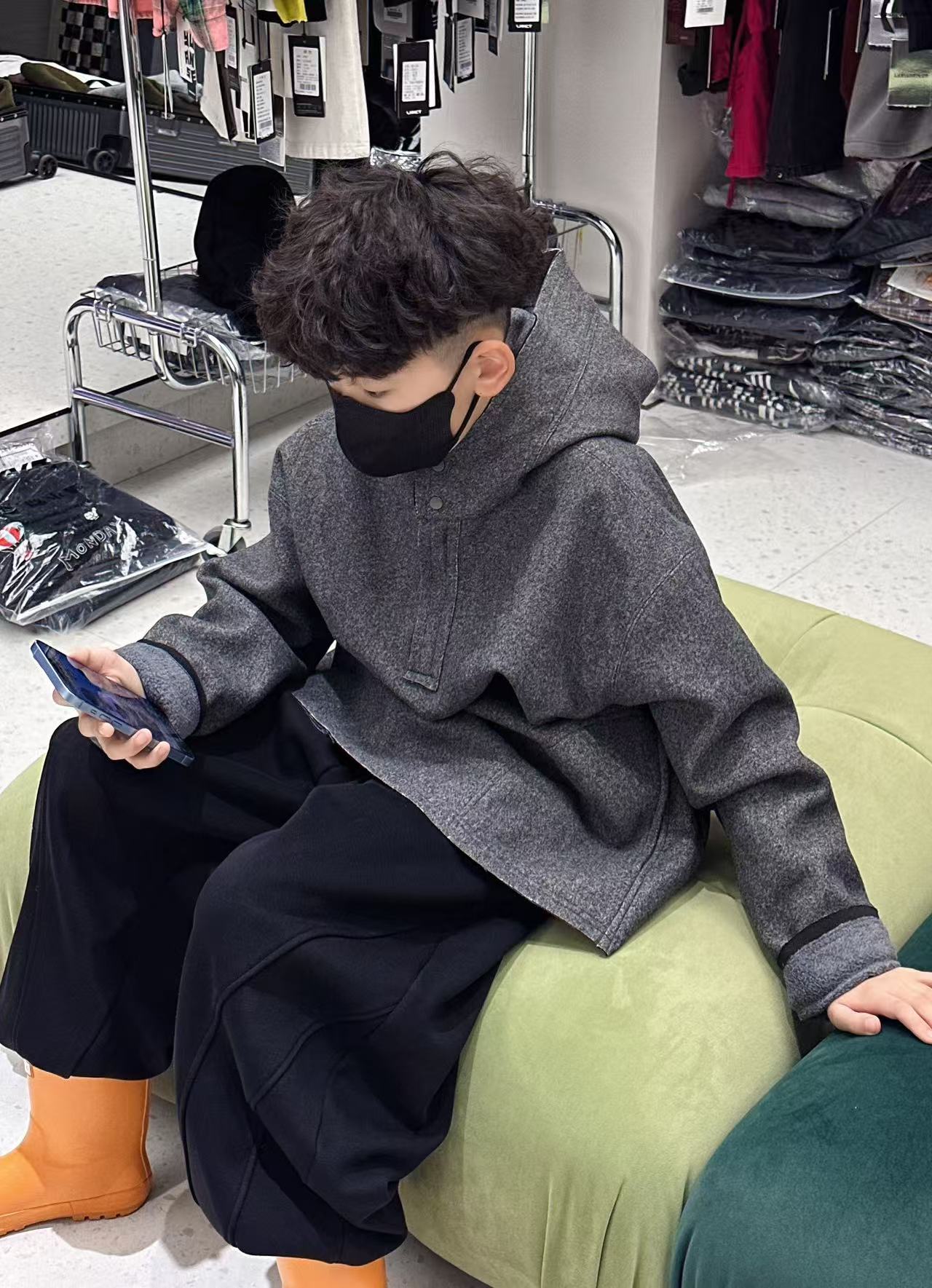 【蜡小新】【冬日开场】高级感拉满的毛呢外套 内里加绒，模特穿150，