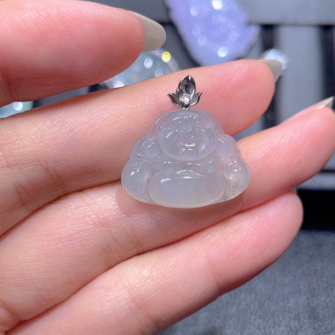 颈饰18K金镶嵌翡翠翡翠