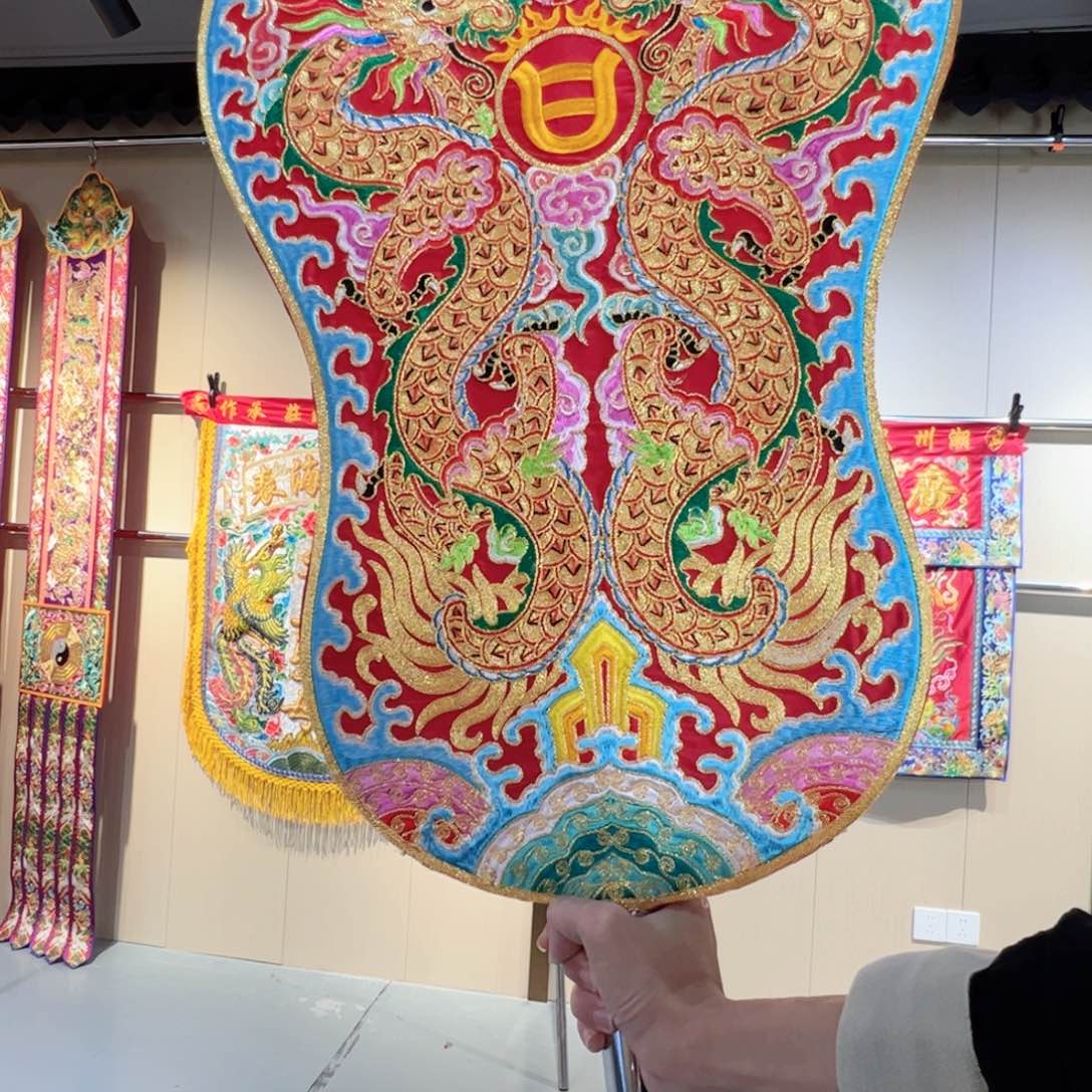 十字绣日月扇双面