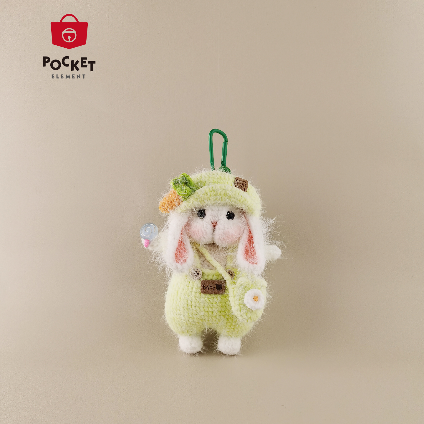 Pocket可爱蓓蕾帽糖糖兔玩偶包包挂件挂饰钥匙扣挂件小众轻奢礼物