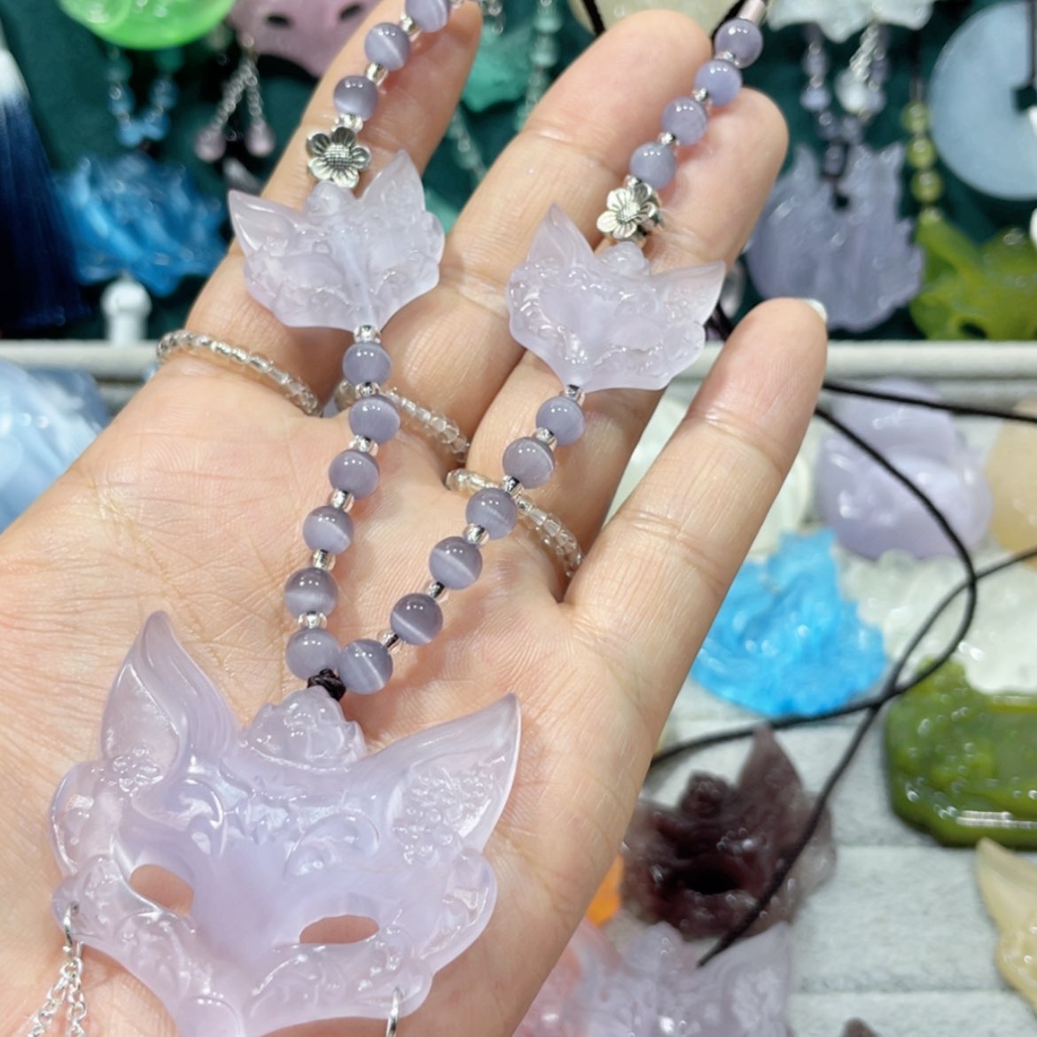 【闪购商品】未镶嵌岫玉颈饰在***别45猫眼