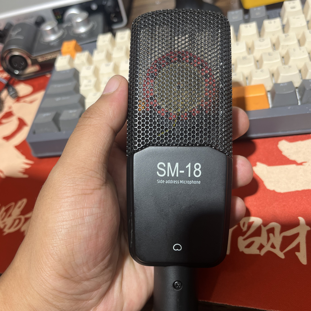 得胜sm18 48v大振膜电容麦，单麦克风