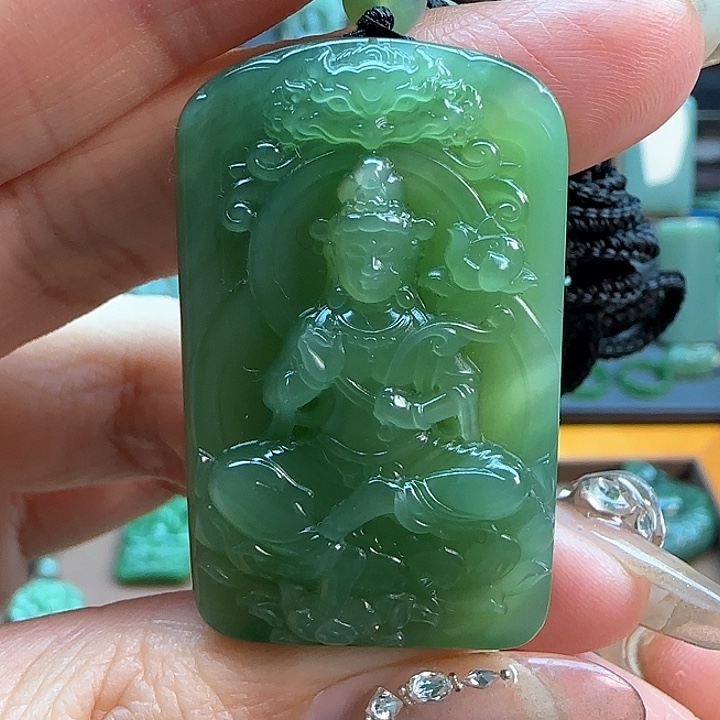 和田玉（碧玉）吊坠(不含链)未镶嵌